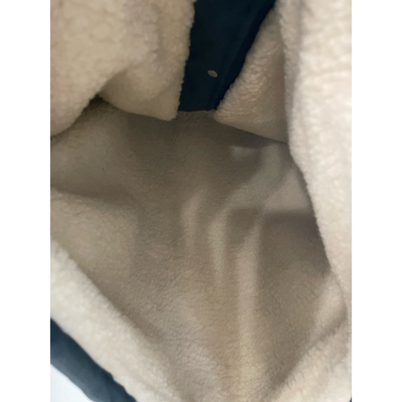 Vintage with Tags! West Wind Navy Blue Sherpa Lined Cuff Sleeve Work Jacket - Picture 4 of 8